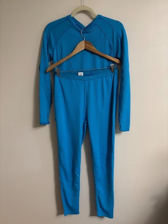 L.L. Bean Other - L.L.Bean Womens Blue Midweight Base Layer Crew Top Small XS Petite
